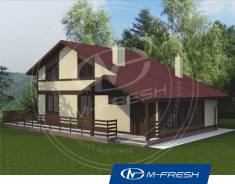 M-fresh Eco time-зеркальный (Деревянный дом, хорошая планировка). 100-200 кв. м., 1 этаж, 5 комнат, дерево