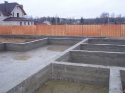 Монолитные работы Фундамент, Подпорные стены из Бетона.
