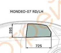 Стекло опускное задней левой двери Ford Mondeo III sed/hbk 2007-
