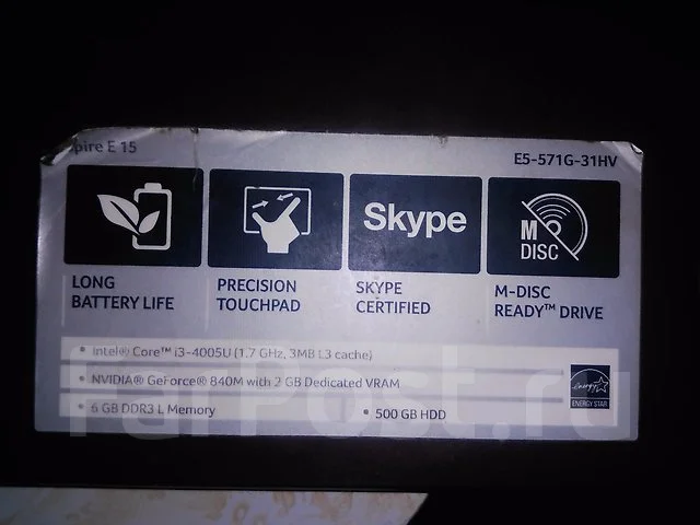 Acer Aspire E5-571G. ��� 6 ��, ���� 500���, WiFi: 1, Bluetooth: 1 ����