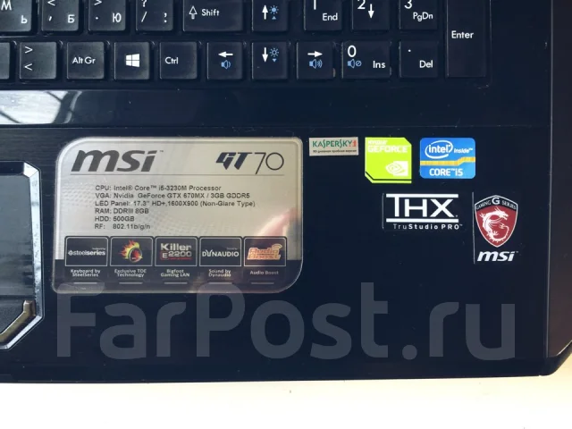 MSI GT70 0NC. 17.3", 2 600����, ��� 8 ��, WiFi: 1, Bluetooth: 1, ����������� �� 3��. ����