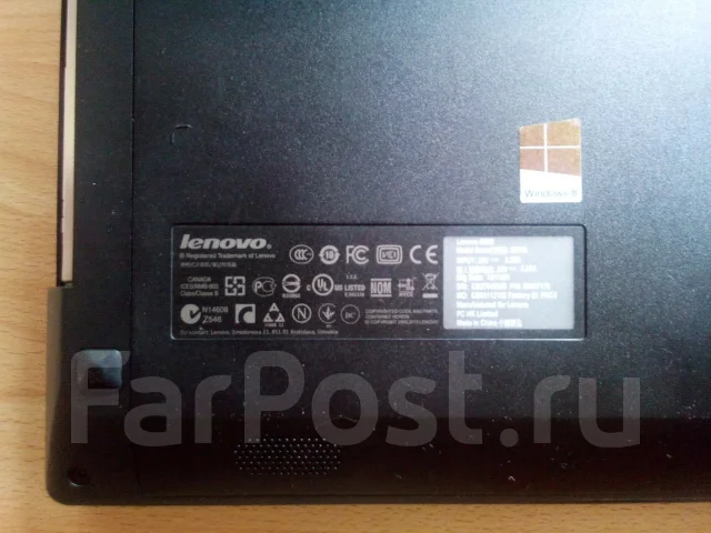 Lenovo G580. 15.6", 2,3����, ��� 4 ��, ���� 500���, WiFi: 1, Bluetooth: 1, ����������� �� 5��. ����