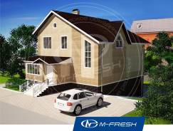 M-fresh Energy style (Готовый проект каркасного дома для Вас! ). 200-300 кв. м., 2 этажа, 5 комнат, каркас