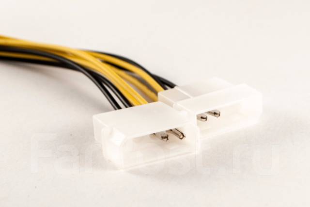 Переходник вилка 8-pin для процессора CPU - вилка Molex 8981 4-pin IDE ...