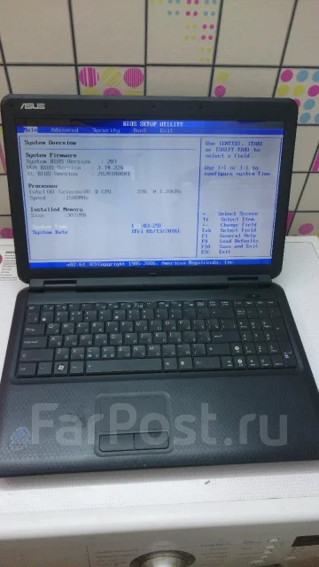 Asus K50C. 15.6", 1,2����, ��� 3072 ��, ���� 160���, WiFi: 1, ����������� �� 2��. ����