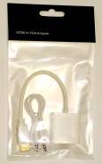 Кабель адаптер (переходник) HDMI (M) - VGA (F) + 3.5 мм audio (20 см)