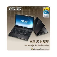 Asus K52F. 15.6", 2,3����, ��� 4 ��, ���� 320���, WiFi: 1, Bluetooth: 1, ����������� �� 3��. ����