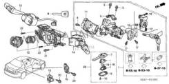 Рулевое контактное кольцо honda accord cl9. Honda Inspire, DBA-UC1 Honda Accord, CL9, ABA-CM2, ABA-CL9 Honda Accord Tourer Двигатели: K24A3, N22A1, J3...