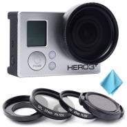 CPL поляризационный + UV фильтр + крышка объектива комплект для GoPro. Для Gopro, диаметр 37 мм