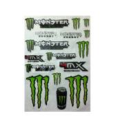 Наклейки на пластик мотоцикла «Monster» 3M 40*28 см