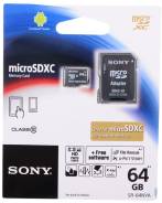 MicroSDXC. 64 Гб, интерфейс MicroSDXC