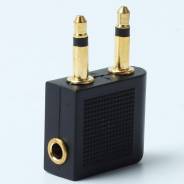 Переходник для наушников в самолет (Стерео на двойной моно-джек 3.5mm)