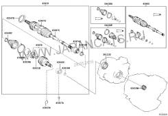 Подшипник привода. Lexus: IS350, RX350, IS250, GS460, LS600h, RX450h, LS600hL, GS430, RX270, GS350 Toyota: Ipsum, WiLL Cypha, Corolla Rumion, RAV4, No...