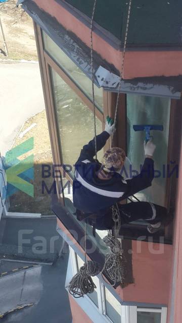 Клининг. Мойка фасадов, окон, витражей. Помывка Мытье на высоте во ...