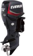 Evinrude. 75,00 л.с., 2-тактный, бензиновый, нога L (508 мм), Год: 2015 год