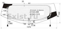 Стекло заднее. Toyota Caldina, AZT241, ZZT241 Двигатели: 1ZZFE, 1AZFSE