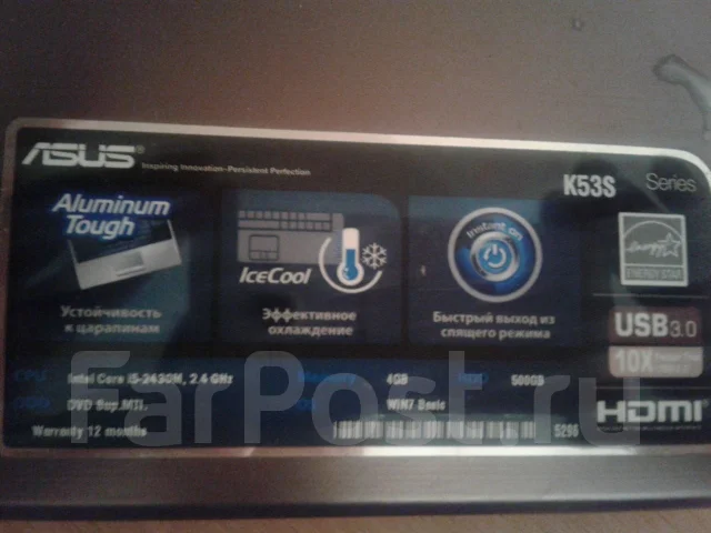 Asus A53SM. 15.6", WiFi: 1, Bluetooth: 1 ����