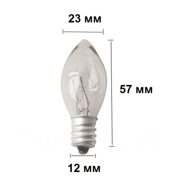 Лампа накаливания для светильников (цоколь E12), новый, в наличии. Цена ...