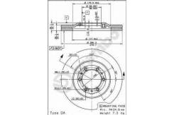 Тормозной диск OPEL FRONTERA 95- MONTEREY 91-99 ISUZU TROOPER 91- Brembo 09.6866.20