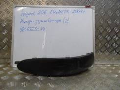 Накладка на бампер. Peugeot 206