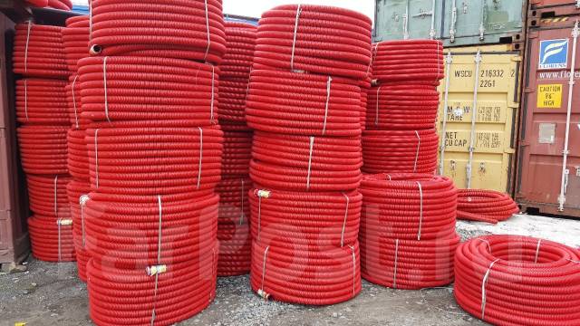 Труба двухстенная гофрированная ПНД/ПВД красная, трубы ПВХ, ПНД - Тепло ...