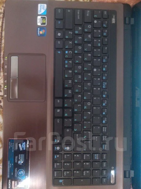 Asus K53SD. 15.6", 2,2����, ��� 4 ��, ���� 500���, WiFi: 1, Bluetooth: 1, ����������� �� 4��. ����