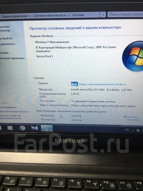 Samsung N145. 10", 1,7����, ��� 1024 ��, ���� 160���, WiFi: 1, Bluetooth: 1, ����������� �� 3��. ����