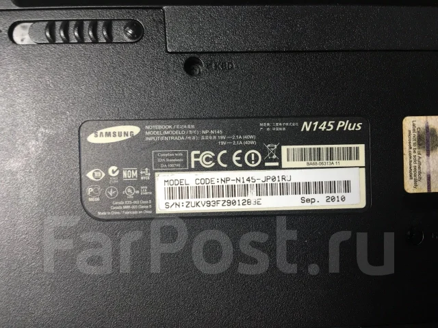Samsung N145. 10", 1,7����, ��� 1024 ��, ���� 160���, WiFi: 1, Bluetooth: 1, ����������� �� 3��. ����