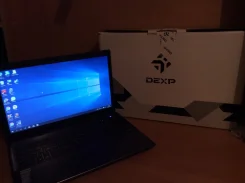 DEXP Atlas H155. 15.6", 3,2����, ��� 4 ��, ���� 500���, WiFi: 1, Bluetooth: 1 ����