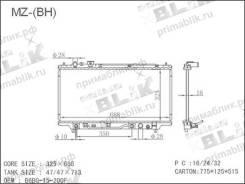 Радиатор охлаждения двигателя. Mazda Familia, BHALS, BHALP, BHA8P, BHA3S, BHA5S, BHA3P, BHA6R, BHA8S, BHA5P, BHA7R, BHAL6R, BHA7P Двигатель BP