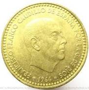 1 песета 1966 Испания (иностранные монеты)