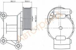 Натяжитель приводного ремня FORD FOCUS II/C-MAX 1,8-2,0 03-/MAZDA 3/5 1,8-2,0 05-/VOLVO 1,8-2,0 04- SAT ST-LF50-15-980