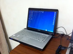 Toshiba Satellite A200. 15.6", 1,7����, ��� 2048 ��, ���� 150���, WiFi: 1, Bluetooth: 1, ����������� �� 1��. ����