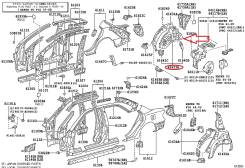 Арка колеса. Toyota Camry, MCV30L, ACV36, MCV30, ACV35, ACV31, ACV30, ACV30L Двигатели: 1MZFE, 2AZFE, 1AZFE