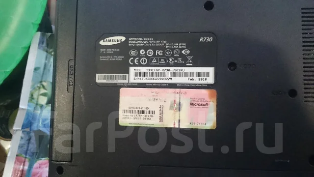 Samsung R730. 17.3", 2,1����, ��� 3072 ��, ���� 320���, WiFi: 1, ����������� �� 3��. ����