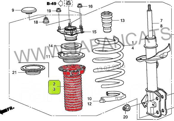 Передняя стойка хонда срв 3 схема