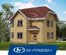 M-fresh-Orlando-зеркальный (Проект деревянного дома с 6 комнатами! ). 100-200 кв. м., 2 этажа, 6 комнат, дерево