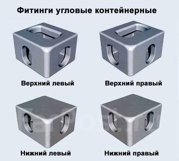 Угловые фитинги для контейнеров чертеж