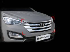 Молдинг решетки радиатора. Hyundai Santa Fe