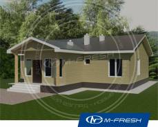 M-fresh Happy choice (Готовый проект 1-этажного небольшого дома! ). 100-200 кв. м., 1 этаж, 4 комнаты, бетон