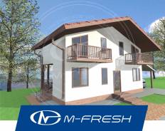 M-fresh Biingo! (Проект компактного каркасного дома с 3 комнатами! ). до 100 кв. м., 2 этажа, 3 комнаты, каркас