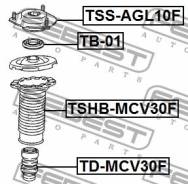 ОПОРА ПЕРЕДНЕГО АМОРТИЗАТОРА FEBEST 48609-06250 TSS-AGL10F