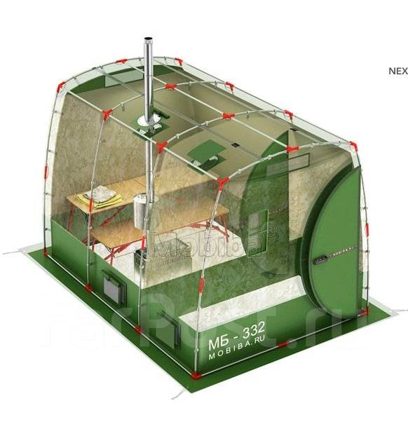 Палатка баня чертежи Мобильная баня, б/у, в наличии. Цена: 15 000 ₽ в Хабаровске