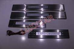 Накладка на порог. Toyota Land Cruiser, UZJ200W, VDJ200, J200, URJ202W, GRJ200, URJ200, URJ202, UZJ200