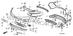 Кронштейн крепления бампера. Honda Civic Двигатели: L13A7, N22A2, L13Z1, K20Z4, R18A2