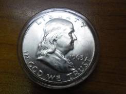 Монета США 1/2 доллара (50 центов) 1963г. «Franklin», BU