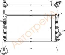 Радиатор FORD TRANSIT 2.2TD/2.3/2.4TD 2006- W/O A/C SAT SG-FD0006-06