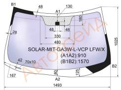 SOLAR-MIT-GA3W-L-VCP LFW/X XYG Стекло лобовое в клей MITSUBISHI ASX 5D CROSSOVER 2010-