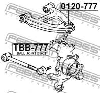 Шаровая опора. Toyota: Progres, Cresta, Verossa, Crown, Origin, Mark II Wagon Blit, Crown Majesta, Mark II, Chaser Двигатели: 1JZGE, 4SFE, 1JZGTE, 2JZ...