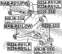 Шаровая опора. Nissan Navara, D40 Nissan Pathfinder, R51 Двигатели: V9X, VQ40DE